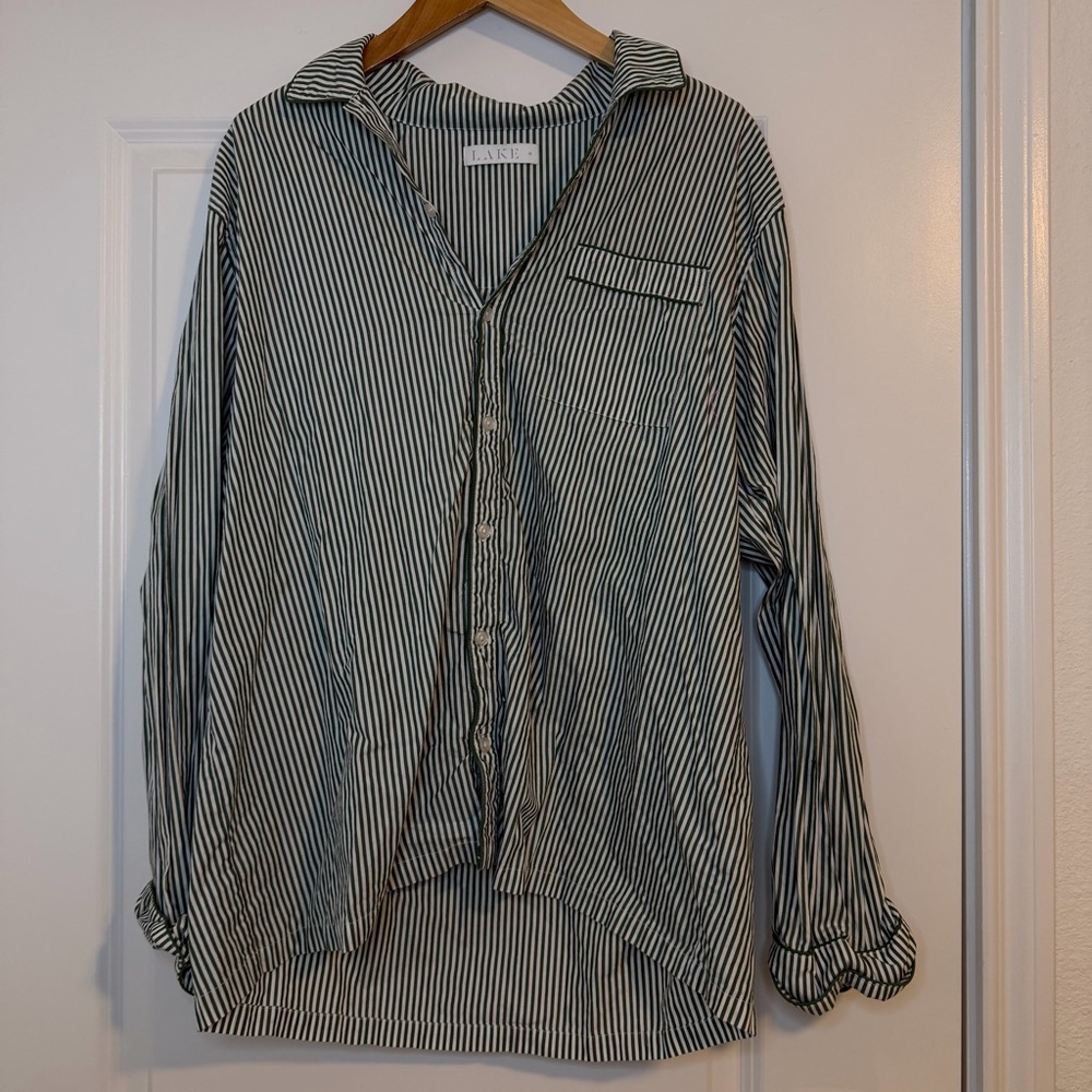 LAKE Button Up Pajama Shirt